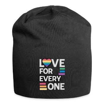 L’amour unisexe arc-en-ciel pour tout le monde - Bonnet en jersey - noir - Devant