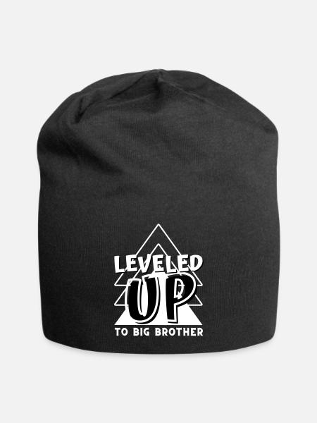 Level Up to big brother - Jersey Beanie - black