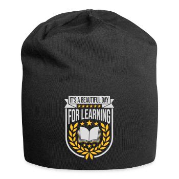 beautiful day for learning - Jersey Beanie - black - Front
