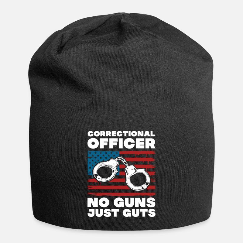 No Guns Just Guts – Agent de l’établissement pénitentiaire geôlier - Bonnet en jersey - noir