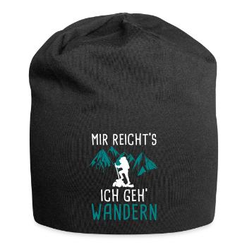 Mir reichts ich geh Wandern - Jersey-Beanie - Schwarz - Vorne