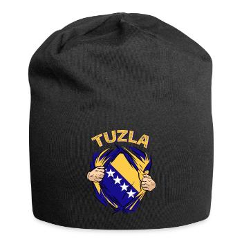 Proud Bosnian Bosniaks Tuzla Bosnia - Jersey Beanie - black - Front