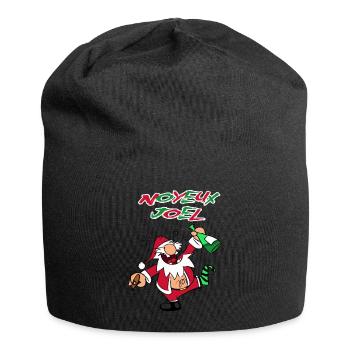 Pere Noel ivre drole Noyeux Joel - Bonnet en jersey - noir - Devant