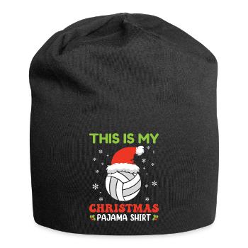 Cadeaux de volleyball de Noël - Bonnet en jersey - noir - Devant
