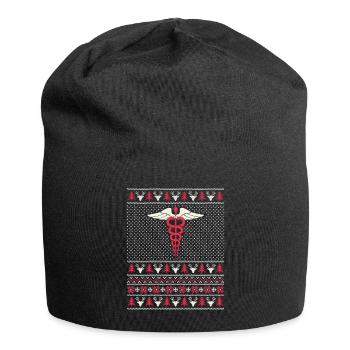 Infirmière Ugly Christmas - Bonnet en jersey - noir - Devant