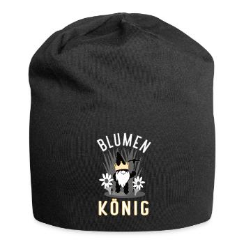 Garten Gärtner Hobbygärtner Blumen König - Jersey-Beanie - Schwarz - Vorne