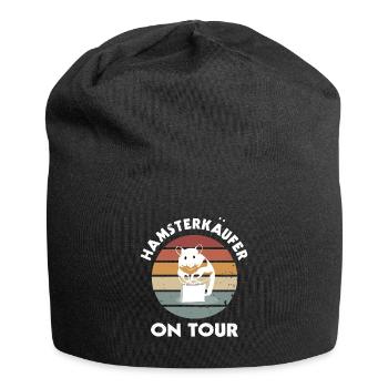 Shopping Shoppen Hamsterkäufer Humor Spruch Design - Jersey-Beanie - Schwarz - Vorne