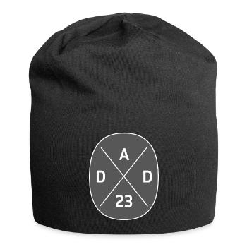 Bester Papa Dad 2023 - Jersey-Beanie - Schwarz - Vorne