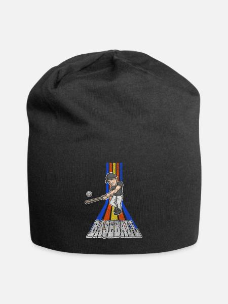 Baseball Baseballspieler USA Sport Vintage Retro - Jersey-Beanie - Schwarz
