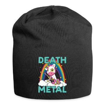 Metal Music Lover Guitar Rainbow Unicorn Rocker - Bonnet en jersey - noir - Devant