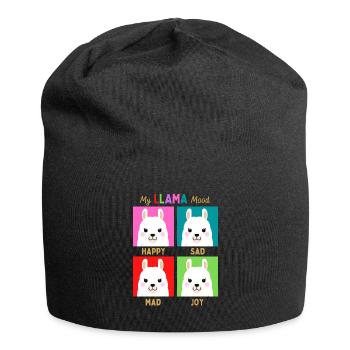 Mon humeur de lama - Bonnet en jersey - noir - Devant