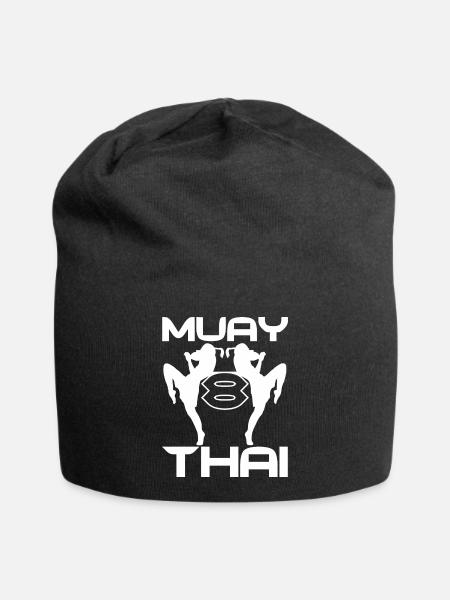 Thai Boxen - Jersey-Beanie - Schwarz