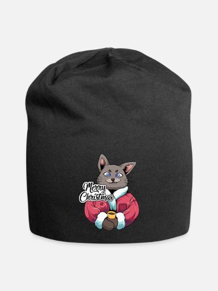 Weihnachten Weihnachtsmann Geschenke - Jersey-Beanie - Schwarz