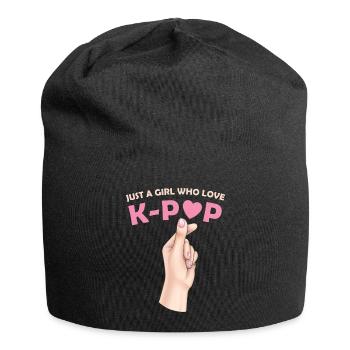 Just A Girl Who Loves K-Pop Finger Heart KPop - Jersey Beanie - black - Front