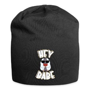 Hey Babe, Valentinstag, verliebte, Valentine, Lieb - Jersey-Beanie - Schwarz - Vorne