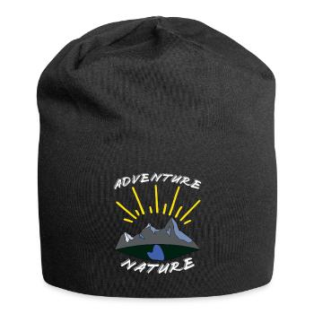 Adenture Nature, Aventure Nature, Camping - Bonnet en jersey - noir - Devant