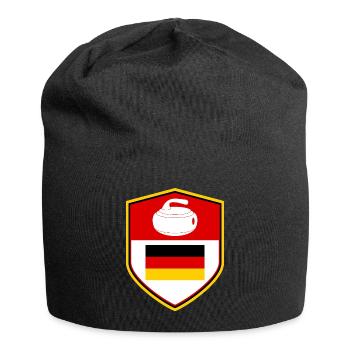 Deutschland Curling Team Wintersport Deutsche Flagge - Jersey-Beanie - Schwarz - Vorne