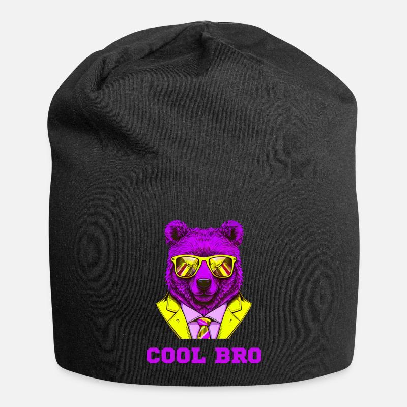 cool bro bär - Jersey-Beanie - Schwarz