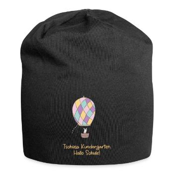 Tschüss Kindergarten - Hallo Schule - Jersey-Beanie - Schwarz - Vorne
