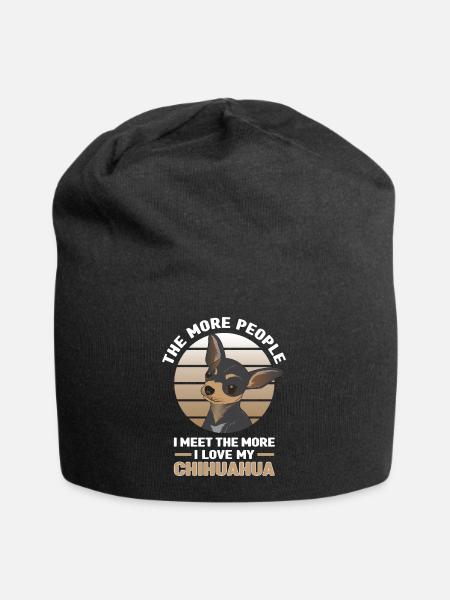 Amoureux du Chihuahua - Bonnet en jersey - noir
