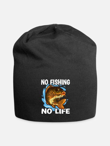 Pêcheurs à la ligne de carpes - Bonnet en jersey - noir