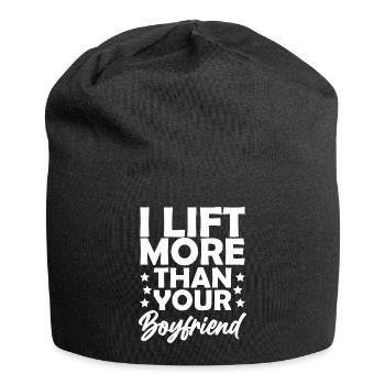 Weightlifter strength athlete lust - Jersey Beanie - black - Front