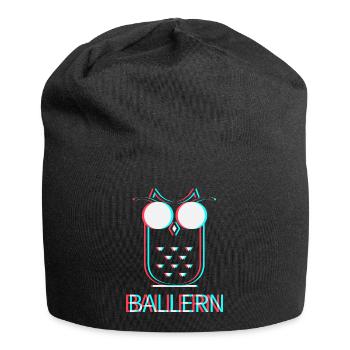 Ballern Techno Raver Electro Rave Musik Club - Jersey-Beanie - Schwarz - Vorne