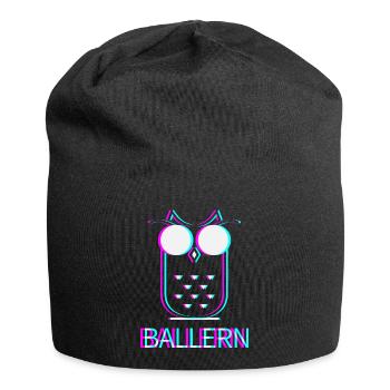 Ballern Techno Raver Electro Rave Musik Club - Jersey-Beanie - Schwarz - Vorne