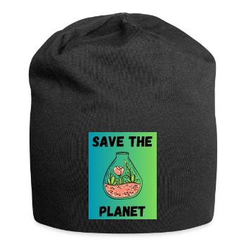 PLANET. EARTH DAY. ECOLOGY. PLANET. BIO - Jersey Beanie - black - Front