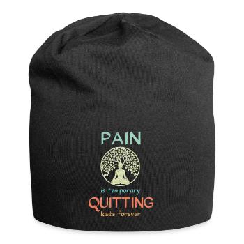 La douleur est temporaire cesser de fumer dure pour toujours Meditatio - Bonnet en jersey - noir - Devant