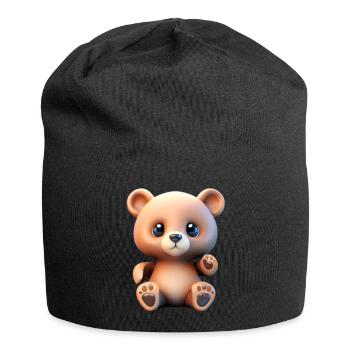 Süßer Teddy Bären - Jersey-Beanie - Schwarz - Vorne