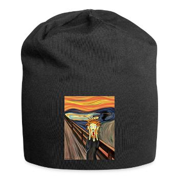 Schrei! Ein lustiger Löwe - Jersey-Beanie - Schwarz - Vorne
