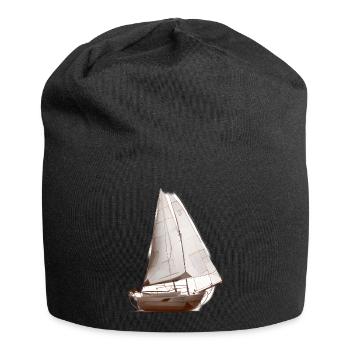 Sailing Ship Sailing Sailing Sailing Sailing Sailboat - Jersey Beanie - black - Front