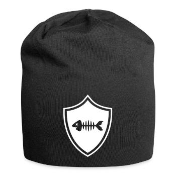 Fish, coat of arms, bones, bones - Jersey Beanie - black - Front