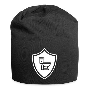 Wc toilet coat of arms - Jersey Beanie - black - Front