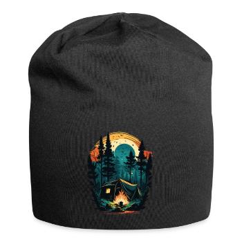 Camping - Survival Zuhause Ist Wo Mein Tarp Steht - Jersey-Beanie - Schwarz - Vorne