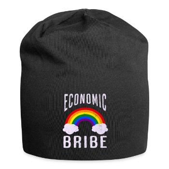 Pot-de-vin économique Arc-en-ciel sarcastique - Bonnet en jersey - noir - Devant