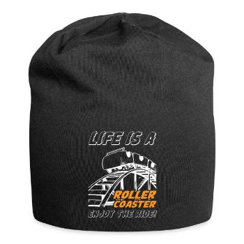 Life is a Roller Coaster - Jersey-Beanie - Schwarz - Vorne