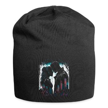 cyberpunk couple - Jersey Beanie - black - Front