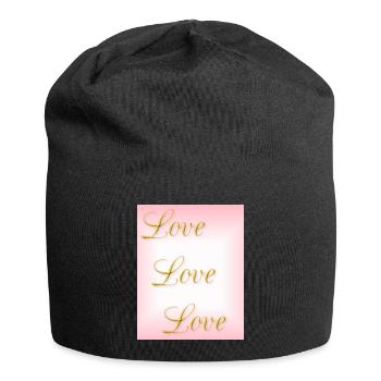 Love - self-love - true love - Jersey Beanie - black - Front