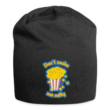 Popcorn - sucré - ne me sale pas - Bonnet en jersey - noir - Devant