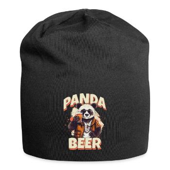 Panda Beer Beer Bear Funny Saying Humor Party - Jersey Beanie - black - Front