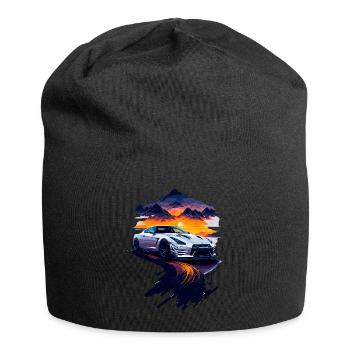 Sportwagen - Jersey-Beanie - Schwarz - Vorne