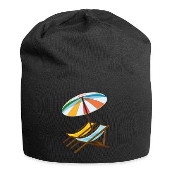 Sommer - Jersey-Beanie - Schwarz - Vorne