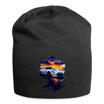 Sportwagen - Jersey-Beanie - Schwarz - Vorne
