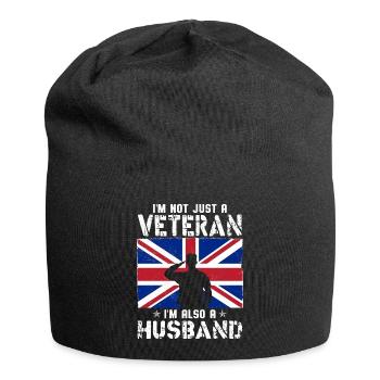 I'm Not Just A Veteran I m Also A Husband - Jersey Beanie - black - Front
