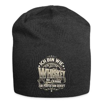 90.Geburtstag Whiskey Whisky - Jersey-Beanie - Anthrazit - Vorne