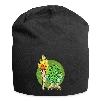 Cannabis Marijuana Weed Fumer - Bonnet en jersey - noir - Devant