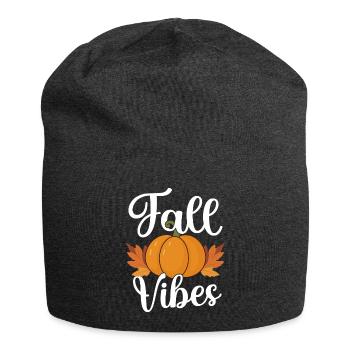 Herbst - Jersey-Beanie - Anthrazit - Vorne