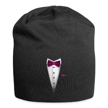 Tuxedo design with Bowtie For Weddings And - Jersey Beanie - black - Front